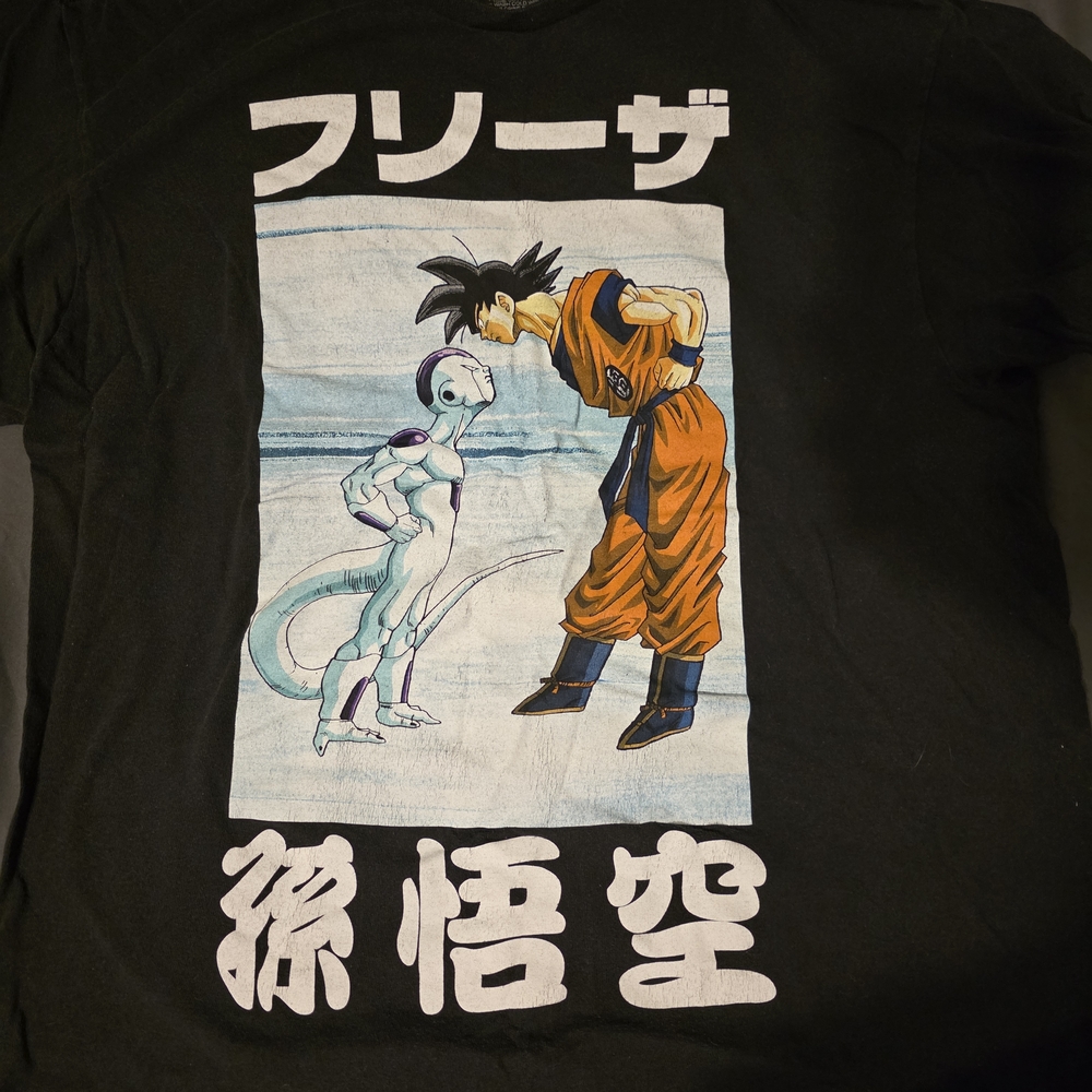 Black Graphic Anime T-Shirt